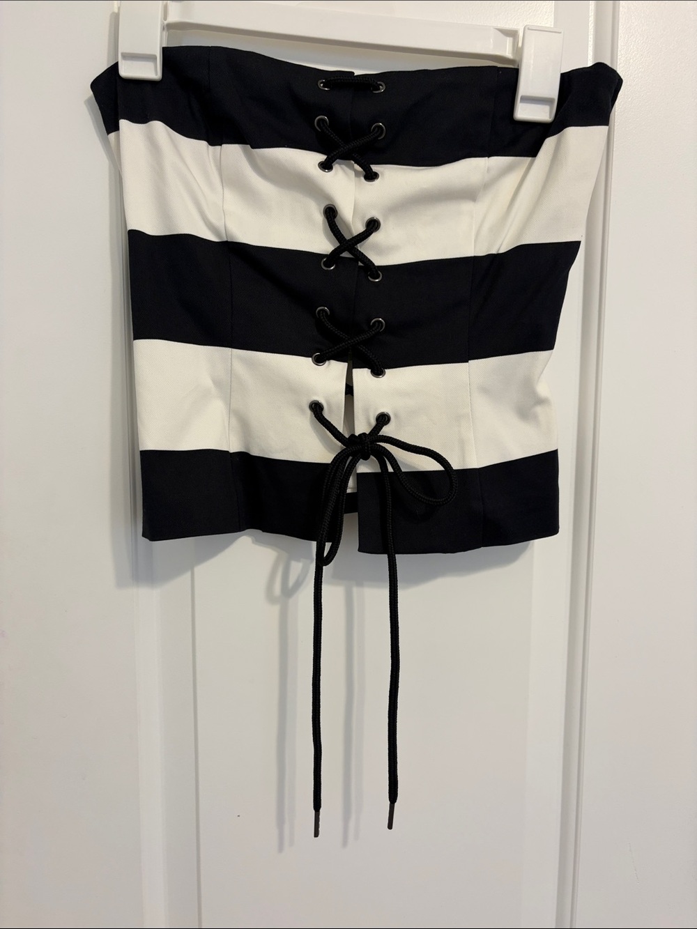 H&M lace-up strapless top
